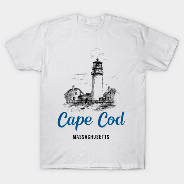 Cape Cod Lighthouse T-Shirt by JT Hooper Designs